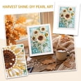 thumbnail image 2 of Gardjoe Framed Sunflower Pearl Painting Kit with 12x17cm Canvas for DIY Floral Art Decor, 5D Diamond Craft Set for Adults, Beginner-Friendly Home Accent, 2 of 5