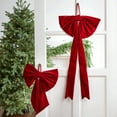 thumbnail image 5 of Yucurem Large Christmas Bow Ornament for Xmas Tree Topper, Velvet Giant Wreath Bows Ribbon for Christmas Birthday Wedding Party Home Outdoor Indoor Hanging Decor (35.43inch), 5 of 6