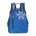 thumbnail image 1 of Balery Blue Christmas With Snowflakes Mochila Ligera para Hombres y Mujeres – Resistente y Impermeable, Ideal para la Escuela, el Trabajo, los Viajes y el Uso Diario, 1 of 7