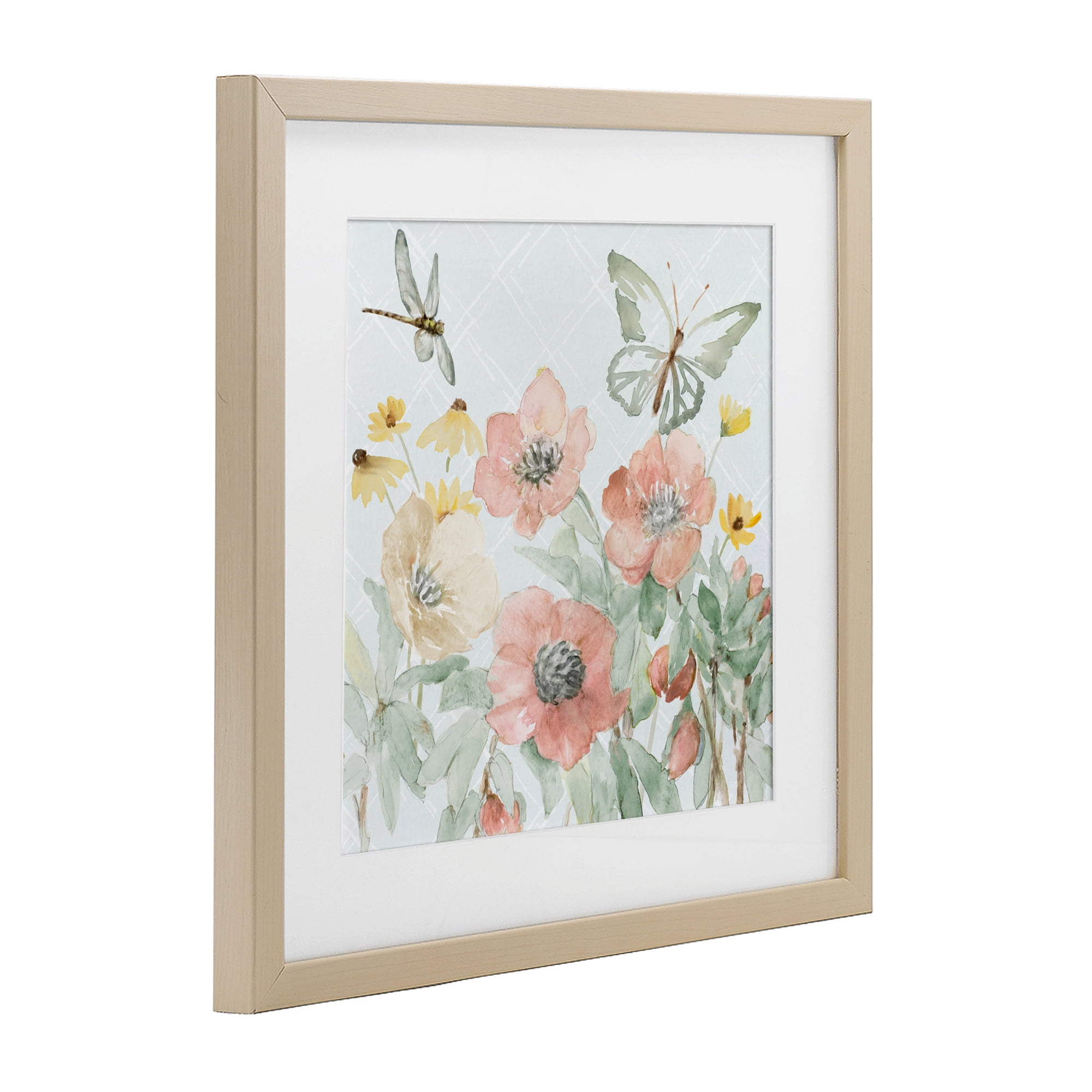 Stupell Industries Garden Joy Butterflies Birch Framed Print Under Glass, design by Lanie Loreth