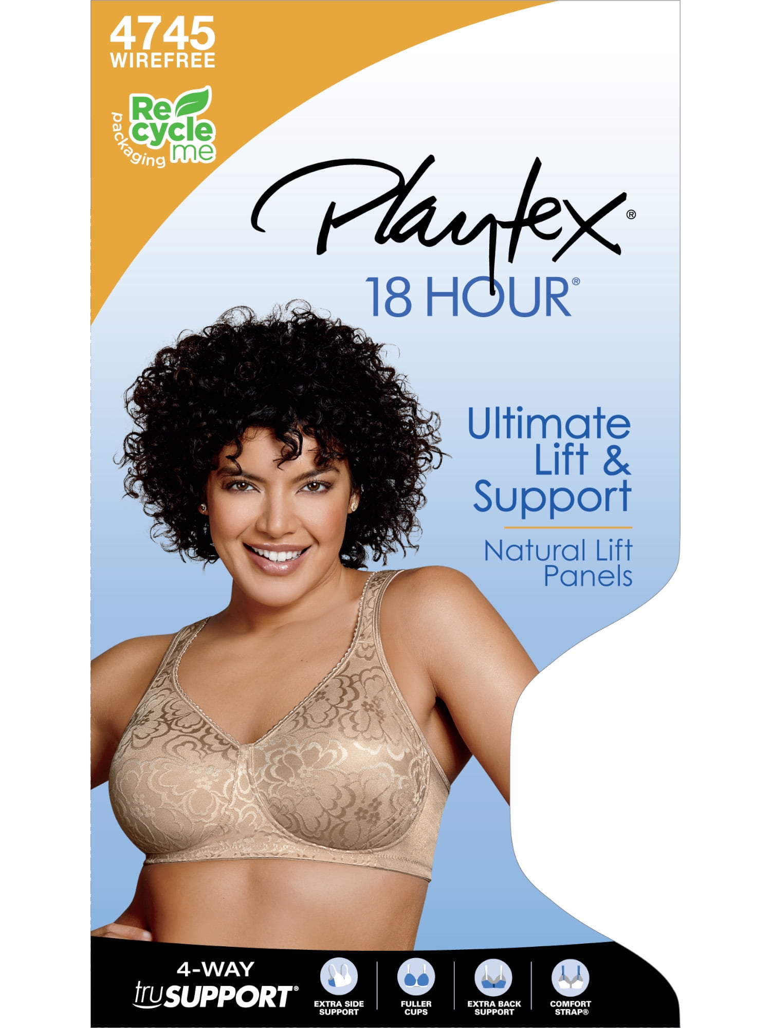 Playtex, Womens Wireless Bra, 18 Hour Plus-Size, Sizes 36B to 46G