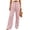 A445-Pink, variant on Wide Leg Pants for Women Striped Cotton Pants High Waisted with Button Closure and Pockets Casual Trousers