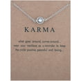 thumbnail image 2 of Circle Crystal Clavicle Chain Card Necklace Personalized Jewelry Gift Holiday Necklace, 2 of 9