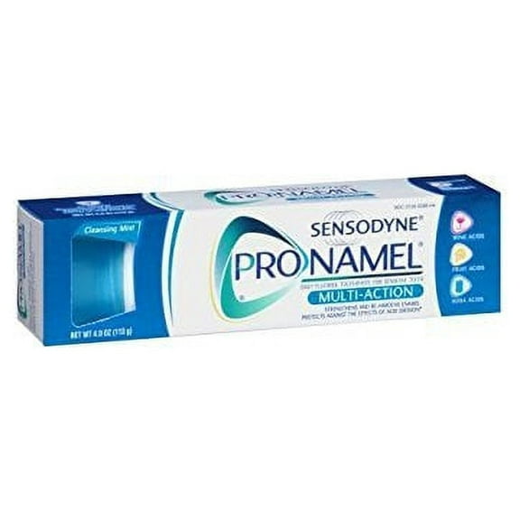 Sensodyne ProNamel Multi-Action Toothpaste, Cleansing Mint, 4 oz, 3-Pack