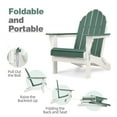 thumbnail image 6 of Aoodor Outdoor Patio Chair, HDPE Folding Adirondack Chair, 32" x 21.6" x 37", Dark Green, 6 of 9