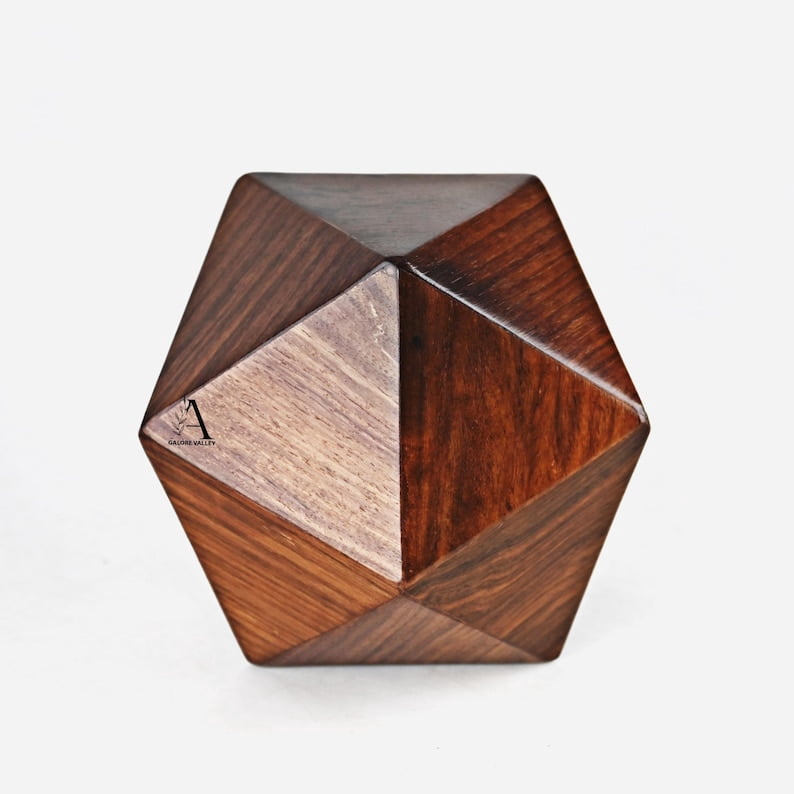 Wooden Keepsakes Urn For Human Or Pet Ashes A Geometric Design Unique Keepsake Urn for your loved ones Decorative Keepsake Urn Size 4x4x4 In