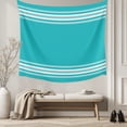 thumbnail image 5 of Teal Striped Large Tapestry for Bedroom Wall Hanging Tapestry,Luxurious White Stripes Modern Abstract Art Ceiling Backdrop Tapestries Poster Blanket Wall Decor for Teens Room Living Room 85" x 90", 5 of 8