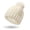 Beige, variant on fashion-stretchy-satin-lined-skull-knit-hats-beanie-hat-for-women-faux-fur-pom-pom-hat-winter-keep-warming-beanie-hat