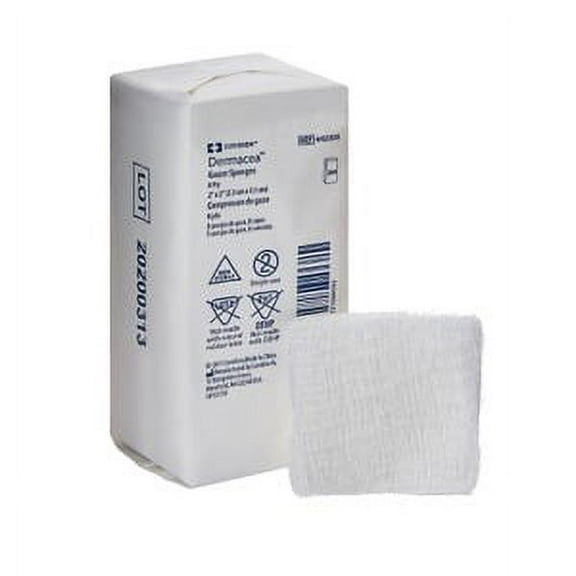 Gauze Sponge Dermaceaâ„¢ Cotton 8-Ply 2 X 2 Inch Square NonSterile