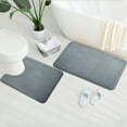 thumbnail image 3 of Tainini Clearance Three Piece Flannel Set Bathroom Absorbent Mat Thickened Sponge Floor Mat Bathroom Carpet Bathroom Non Slip Door Mat, 3 of 3