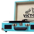 thumbnail image 4 of Tocadiscos portátil VICTOR Metro Maleta 3 velocidades Bluetooth Turquesa, 4 of 7