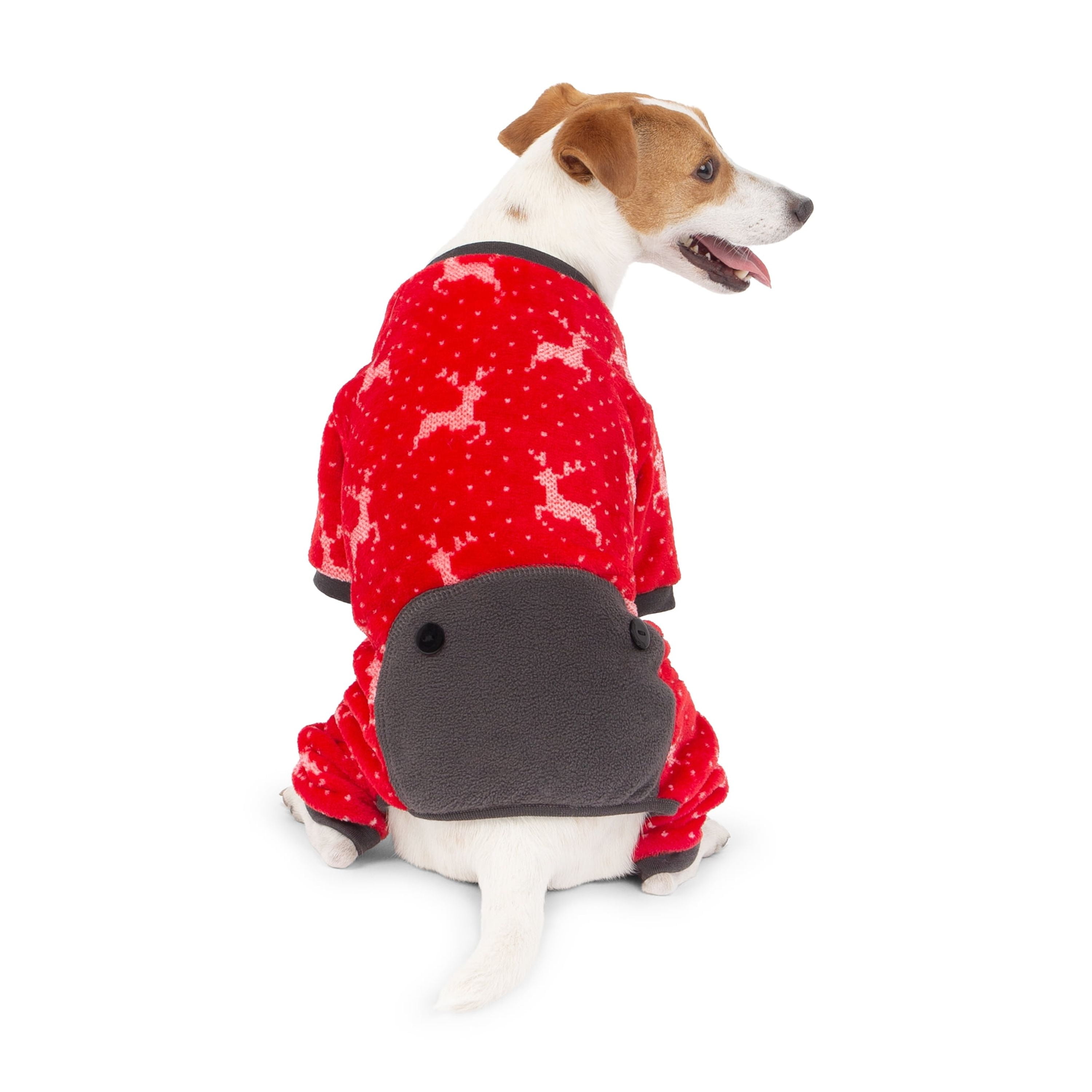 One Paw, Holiday Reindeer PJ, Dog Pajamas, Super Soft Fabric, ONEPAW EX REINDEER PAJAMA