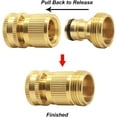 thumbnail image 2 of Expandable Garden Hose Male and Female Adapters Connectors & Quick Disconnect Hose Male and Female Fittings for Water 3/4 Inch GHT Faucet and Spray，JUN, 2 of 5