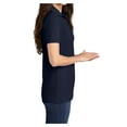 thumbnail image 3 of Womens Core Blend Cotton/Polyester Pique Polo Deep Navy X-Large, 3 of 6