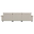 thumbnail image 5 of Modern L-Shape Sectional Sofa With Storage Ottoman, Chenille Upholstered Modular Couch with Cup Holder and USB Ports for Living Room Apartment Office, 5 of 12