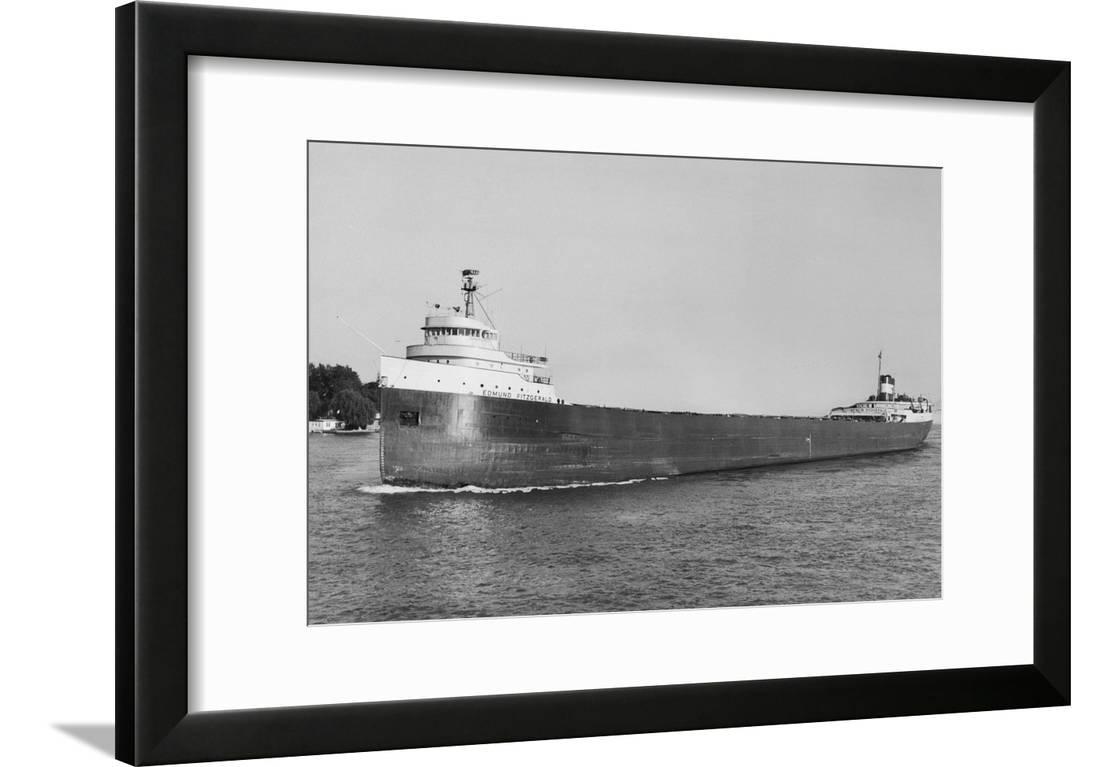 The Edmund Fitzgerald Sailing Framed Print Wall Art Sold by