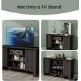 thumbnail image 4 of Black Modern TV Stand with Two Doors, TV Entertainment Center with Storage for TVs Up to 50", TV Table for Bedroom, Living Room, Brown, 4 of 6