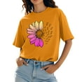 thumbnail image 4 of Outfmvch T Shirts for Women,Plus Size Tops,Shirts for Women,Womens Graphic T Shirts,Spring Tops for Women,Workout T Shirts Athletic Summer Trendy Clothes 2025 Short Sleeve Spring Tee X1 Yellow L, 4 of 9
