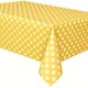 thumbnail image 1 of 1 mantel rectangular de hule de PVC (amarillo) 137 x 183 cm con lunares JM MX-0141054FYD, 1 of 4