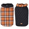 thumbnail image 1 of Ropa para perros de otoño e invierno, ropa de algodón grueso, ropa para perros grandes para exteriores, ropa clásica a cuadros de doble cara para perros, 1 of 5
