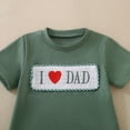 thumbnail image 6 of Xudanell Toddler Baby Boy Clothes Summer Short Sleeve T Shirt and Shorts Cute Infant Baby Dad Outfits Clothing Set Green 12-18 Months, 6 of 9