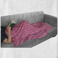 thumbnail image 5 of Vintage Valentine Soft Flannel Fleece Throw Blanket, Repetitive Pattern with Tender Little Hearts, Cozy Plush for Indoor and Outdoor Use, 60" x 80", Pink Pale Pink and White, by Ambesonne, 5 of 5