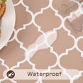 thumbnail image 4 of Table Cloth Rectangle Table, Khaki Waterproof Outdoor Tablecloth, Morocco Washable Tablecloths for 6 Foot Rectangle Tables for Kitchen Dining Tabletop 60" x 102", 4 of 5