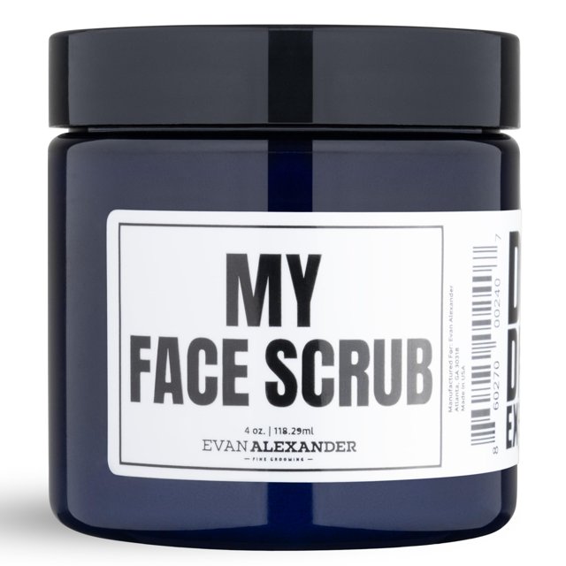 Evan Alexander Grooming MY Face Scrub - Exfoliante facial para hombres - Ayuda contra la irritación de la piel Exfoliante natural con arcilla de bentonita pómez y arcilla de caolín - 4 oz