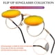 thumbnail image 5 of Gafas de Sol Redondas AIEYEZO con Visera Abatible para Hombre y Mujer Estilo Steampunk, 5 of 6