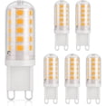 thumbnail image 1 of Bombilla LED G9 de 3 W, luz blanca cálida de 3000 K, no regulable, 430 lúmenes, para lámparas colgantes, larga vida útil de 25 000 horas, eficiencia energética, base de cerámica, certificación CE, 1 of 5