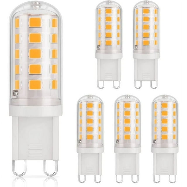 Bombilla LED G9 de 3 W, luz blanca cálida de 3000 K, no regulable, 430 lúmenes, para lámparas colgantes, larga vida útil de 25 000 horas, eficiencia energética, base de cerámica, certificación CE