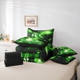 thumbnail image 6 of Homewish Green Dragon 7pcs Bedding Comforter Set,Magic Animal Queen Bedding Sets,Starry Night Queen Sheet Sets For Boys Teens,Luxury Bedroom Decor Reversible, 6 of 8