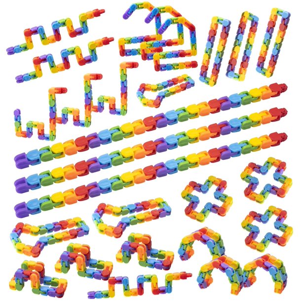 Fidgets Party Favors Aubrogo Rainbow Wacky Track, 30 unidades