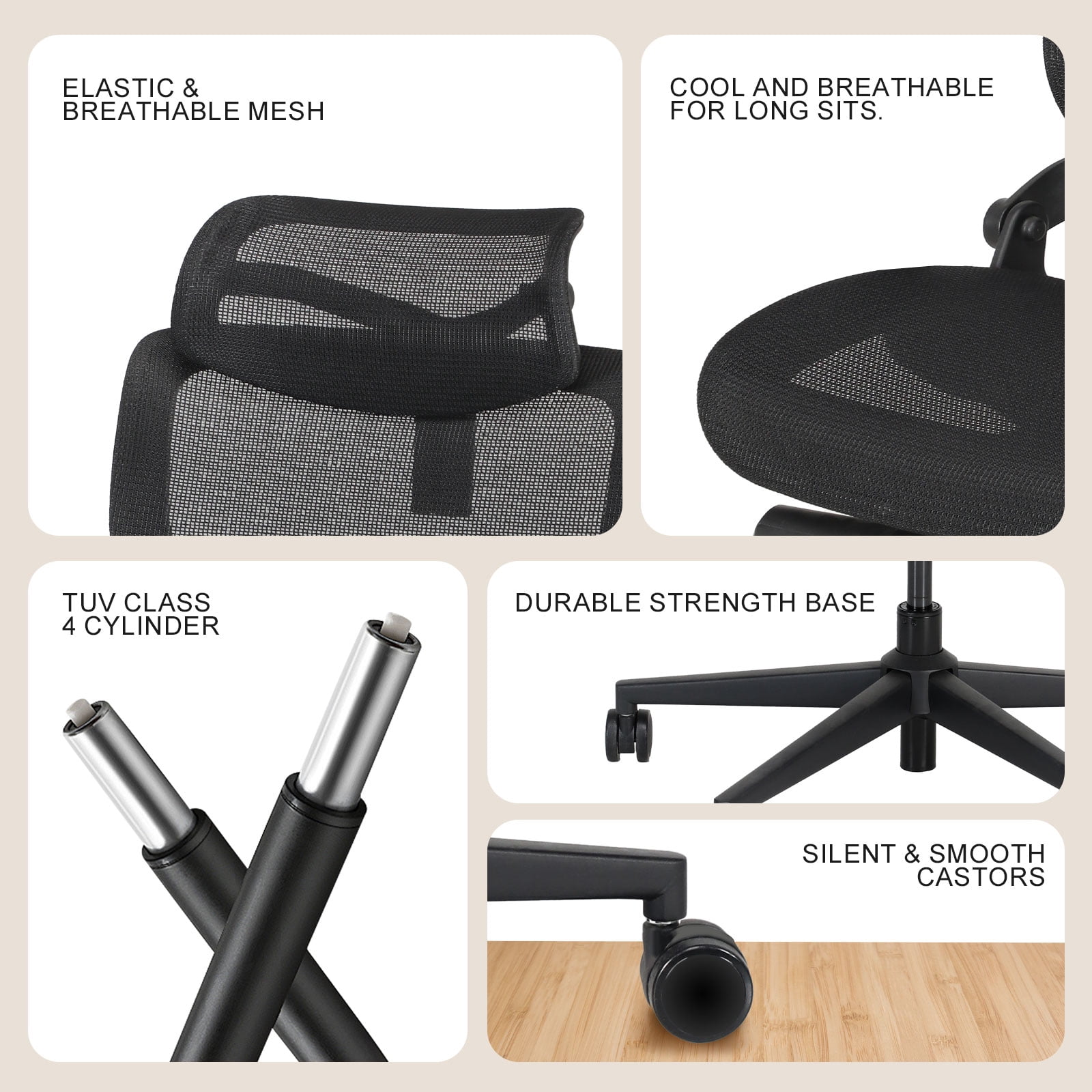 Q3 Ergonomic Office Chair — Adaptive 3-Point Lumbar Support with 136° Recline for Gaming and Home