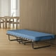 thumbnail image 4 of Cama Plegable Costway con Colchón para Huéspedes Portátil con Ruedas en Espuma de Memoria Estructura en Acero 190 x 80 x 33 cm Azul, 4 of 10