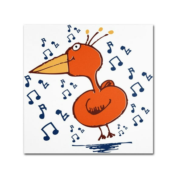 Trademark Fine Art "Music Bird" Canvas Art by Carla Martell