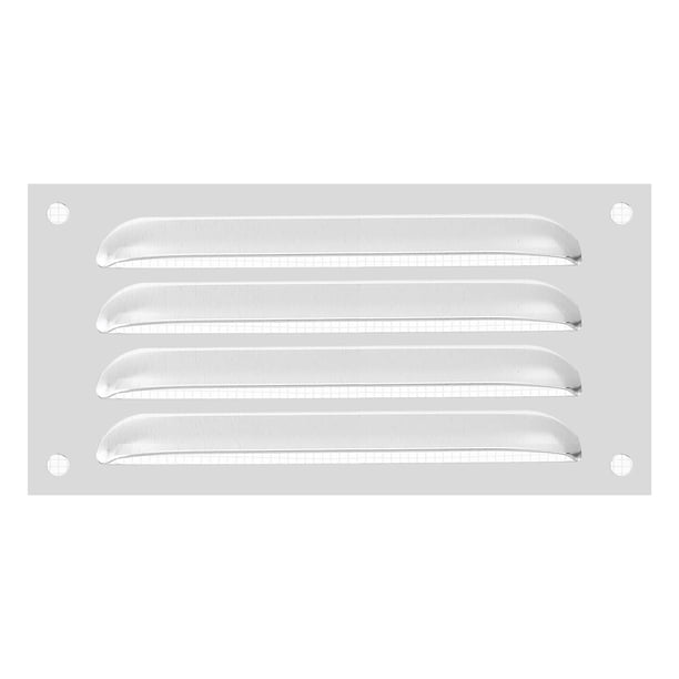 Cubierta de Ventilación de Aluminio Uxcell, Rejilla de Ventilación HVAC con Persiana Incorporada de Malla 4x8 Pulgadas