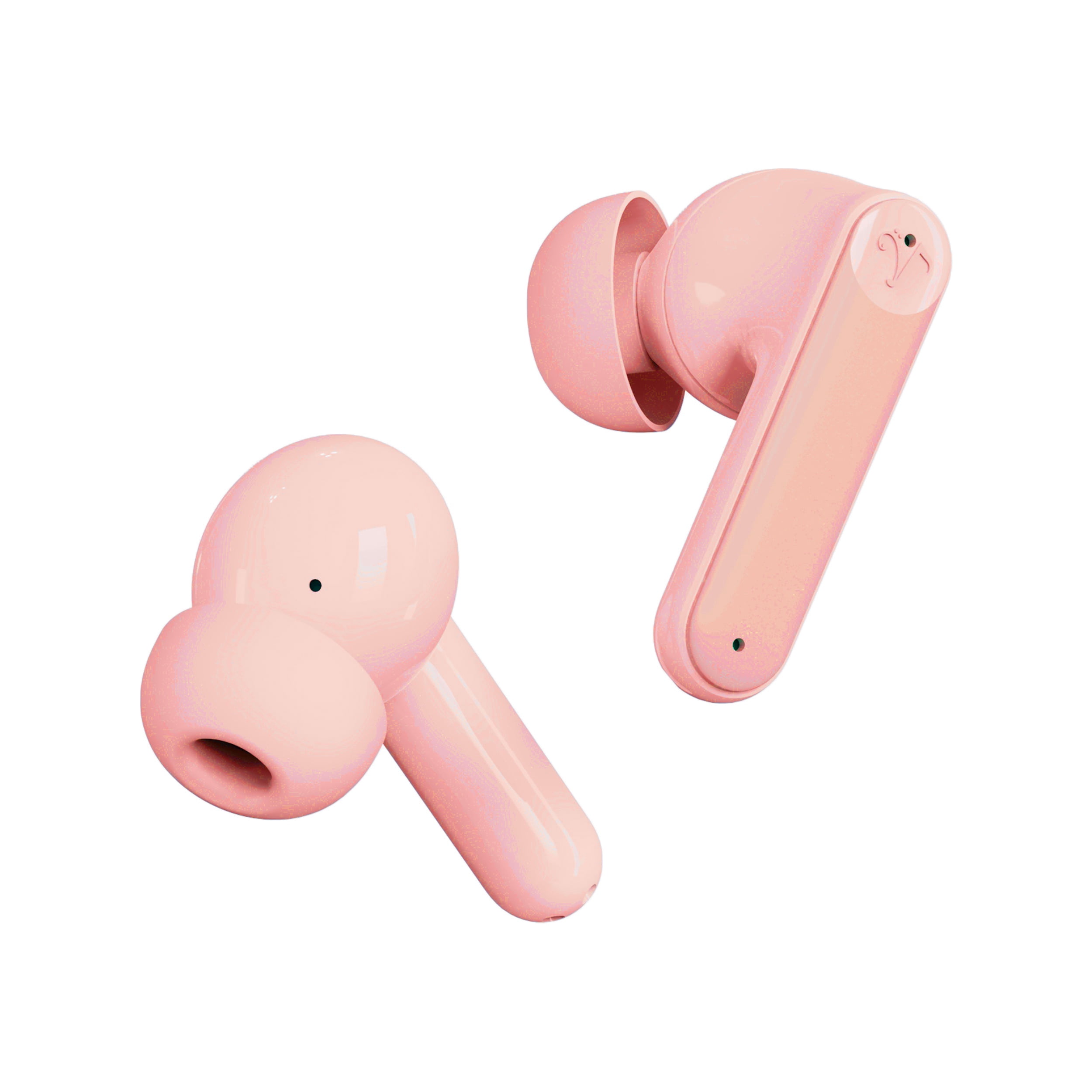 Visual Land SOUNDWAVE A1 Plus Active Noise Cancelling Earbuds, 6 Mics, 48H Total Playtime, 15 Mins = 6 Hours Playtime - Rose Gold