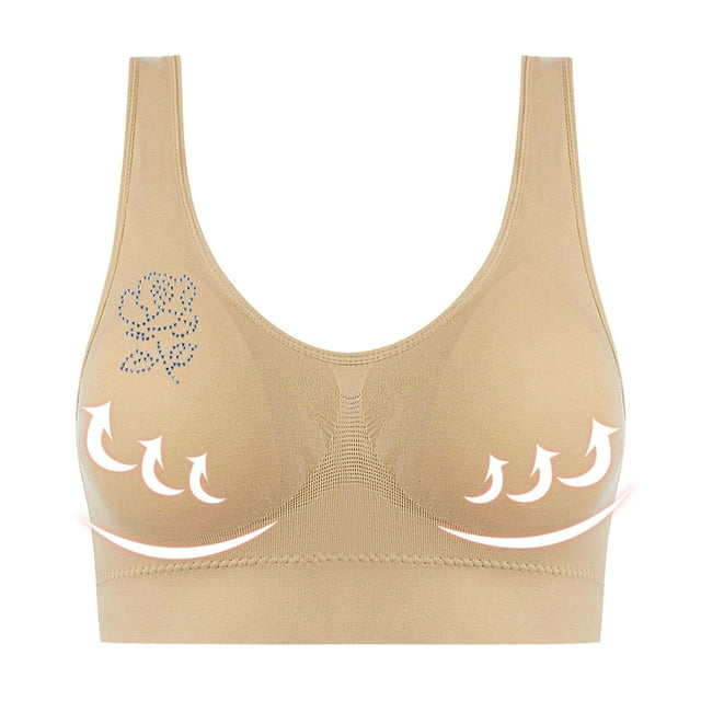 Ladies Traceless Comfortable Wireless Breathable Gathering Bra with Removable Padding for Daily Wear and Sleep