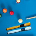 thumbnail image 1 of 2Pcs Billard Billard Queues Extension Télescopique Snooker Rallonge Fin Jaune Blanc, 1 of 10