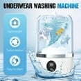 thumbnail image 3 of Wireless Mini Washing Machine 2025 New Model Rechargeable Ultrasonic Underwear/Travel/Dorm/Camping Portable Washer (White), 3 of 12
