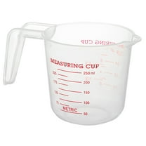 250 ml Capacity Plastic Measuring Cup, Transparent Measuring Cup with Handle, Liquid Measuring Cups, Measuring Cups with Spout Multiple Measurement Scales