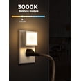 thumbnail image 3 of LED - Luces nocturnas enchufables en la pared, paquete de 1, luz nocturna enchufable de 0.3W, del atardecer al amanecer, blanco suave de 3000K, luz nocturna brillante con encendido/apagado, 3 of 8
