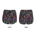 thumbnail image 5 of Picia Colorful Excavator Pattern Women's 2 in 1 Athletic Running Shorts High Waisted Workout Casual Gym Sweat Shorts with Comfy Liner Zipper Pockets-Large, 5 of 9