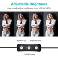 thumbnail image 4 of Lámpara de fotografía Andoer Mini USB Kit de luz LED que incluye panel de luz de video LED de 10W 5600K * 2 + soportes de luz de trípode de 100 cm / 39,4 pulgadas * 2 + adaptador de cabezal flexible * Andoer Lámpara de fotografía, 4 of 7