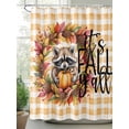 thumbnail image 2 of Fsddascl Orange Maple Leaves Shower Curtain Set - Extra Long 72" x 96" Washable Bathtub Curtain with 12 Hooks, Fall Raccoon Pumpkins Farmhouse Plaid Waterproof Fabric Shower Curtains for Bathroom, 2 of 6