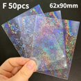thumbnail image 1 of 50pcs láser intermitente mangas de la tarjeta protector de la tarjeta protector de ácido transparente interior mangas ídolo foto tarjeta mangas para fotocard ygo mtg tarjeta Gao Jiahui unisex, 1 of 2