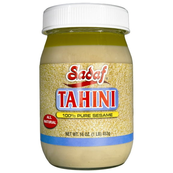 (Pack of 6) Sadaf Pure Tahini in Jar 16 Oz