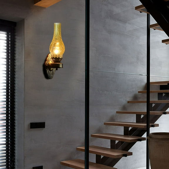 Retro Wall Sconce Light Indoor   Out Antique Lamp Vintage Rustic Lantern Fixture