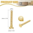 thumbnail image 2 of Uxcell Wood Screws Brass Slotted Flat Head Self Tapping Screws for Woodworking and Household Use M2.5 x 20mm 28Pcs, 2 of 7